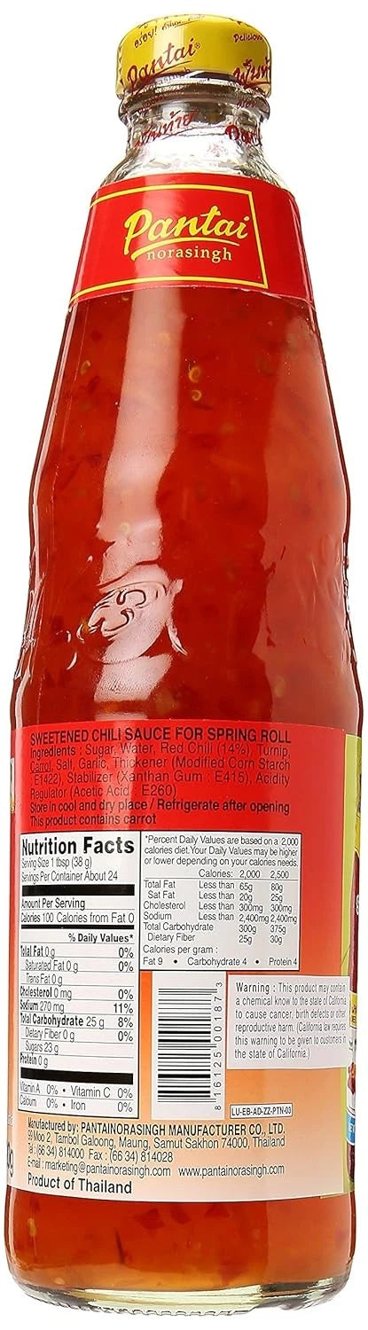 PANTAI Sweetened Chili Sauce for Spring Roll, 32.5 oz