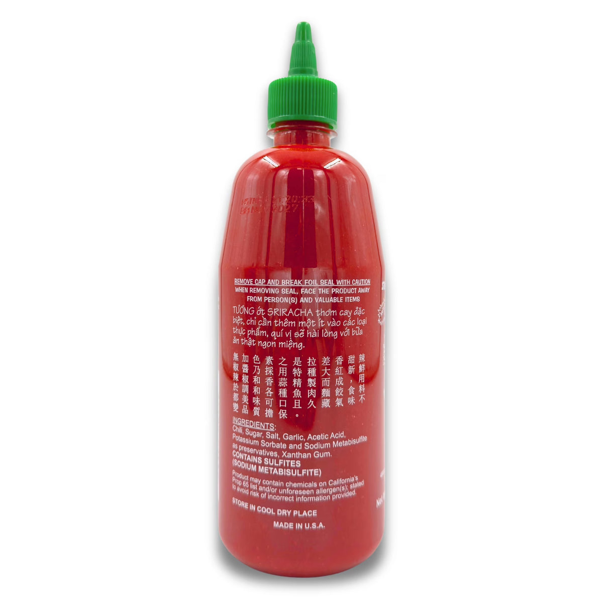 HUY FONG FOODS Sriracha Hot Chili Sauce, 28 oz