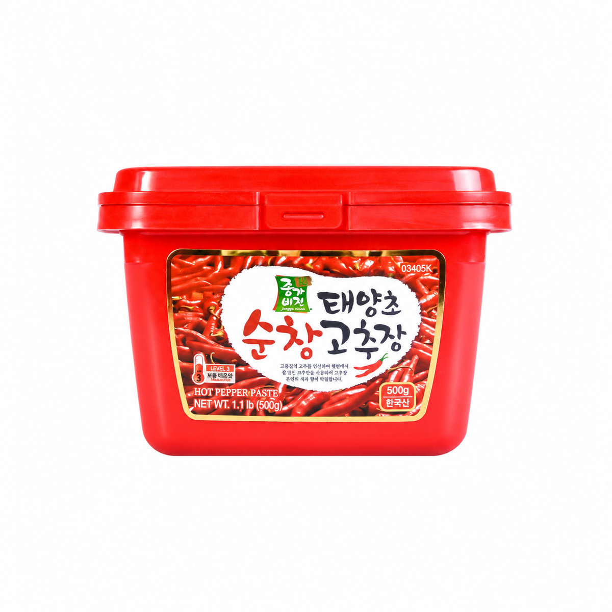 JONGGA VISION Gochujang Hot Pepper Paste, 1.1 lb