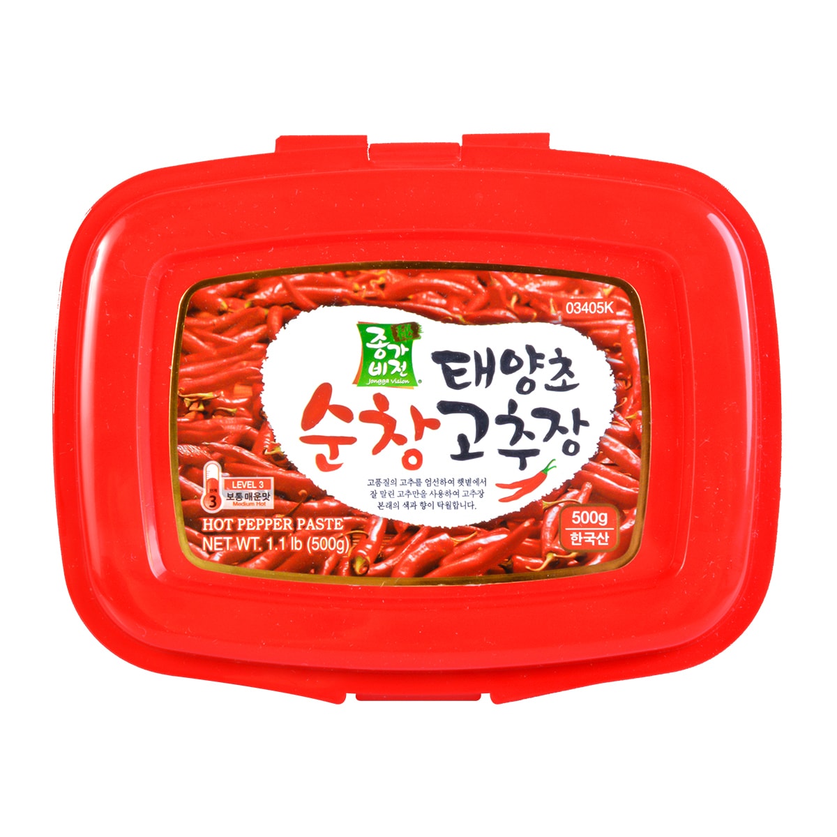 JONGGA VISION Gochujang Hot Pepper Paste, 1.1 lb