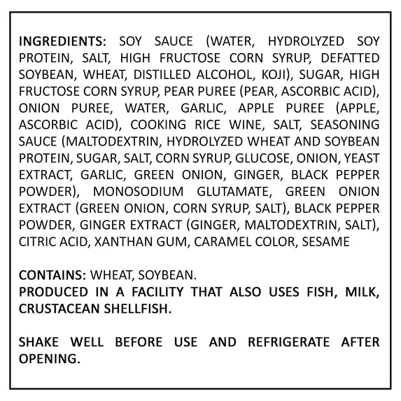 CJ FOODS Korean BBQ Sauce Original Kalbi-Style Marinade, 29.6 oz