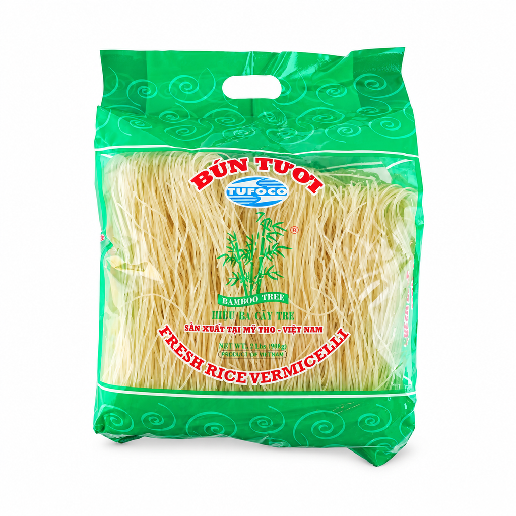 BAMBOO TREE Bún Tươi Fresh Rice Vermicelli, 2 lb