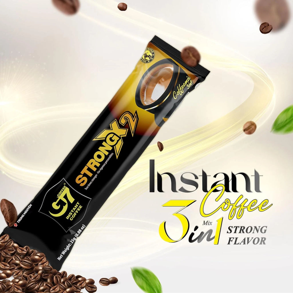 G7 Strong X2 3-in-1 Instant Coffee Mix, 24 Packets, 21.16 oz