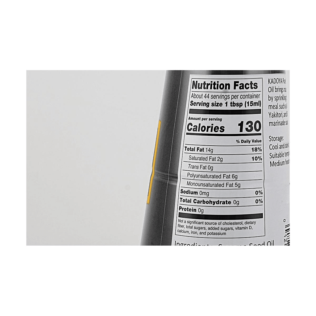 KADOYA Roasted Sesame Oil, 22 fl oz